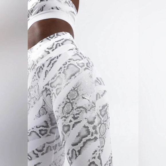 Puma Train Untamed High Waist 7/8 Tights Leggings Snakeskin Print Size XS - Picture 9 of 16